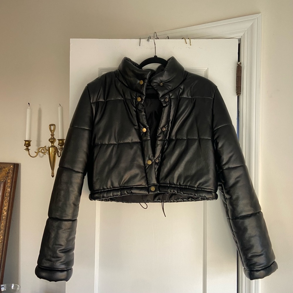 Black puffer jacket